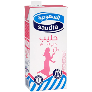 Saudia Skimmed Uht Milk 1L