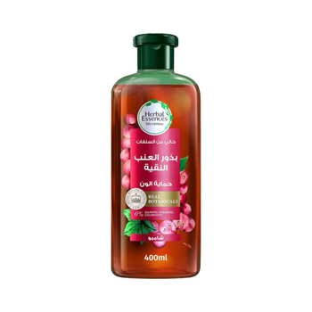 هيربل إسنسز شامبو الخالي من الكبريتات لحماية اللون بخلاصة بذور العنب النقية 400مل
