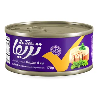 تريفا لحم تونا خفيف بالزيت النباتي 170جرام