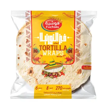 Fuchsia White Tortilla Wraps 6x240g