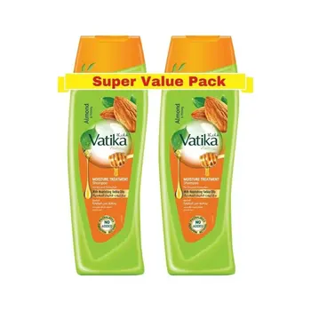 فاتيكا شامبو طبيعي مرطب للشعر غني بمستخلصات اللوز والعسل 2×400مل