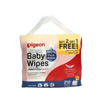 Pigeon Baby Wipes Fliptop 2+1 70Pieces