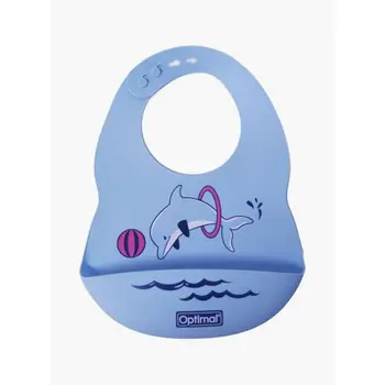 أوبتيمال 1130 مريلة سيليكون للأطفال أزرق 1قطعة