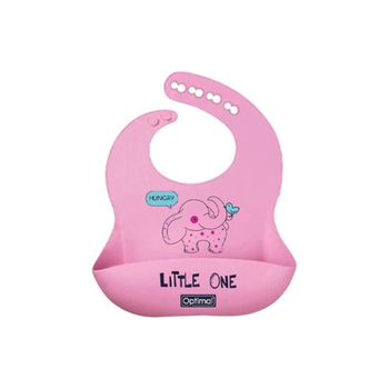 أوبتيمال 1129 مريلة سيليكون للأطفال وردي 1قطعة
