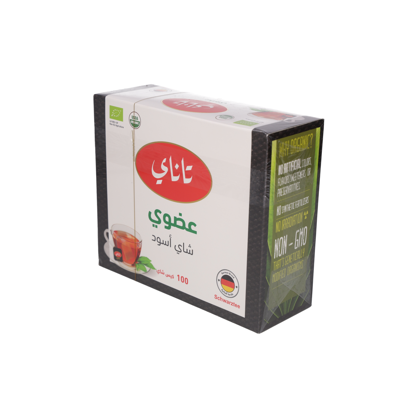 تاناي شاي أسود عضوي 100قطعة