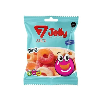 7 Jelly Fruit Juice Gummy Rings 120g