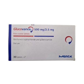 Merck Glucovance Tablets 500mg/2.5mg 30 Count