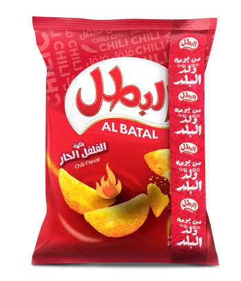 البطل رقائق البطاطس عائلي حار 110جرام