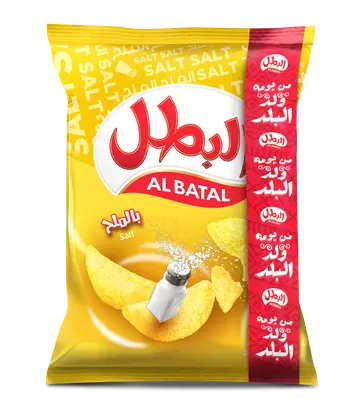 البطل رقائق البطاطس بالملح حجم عائلي 110 جرام