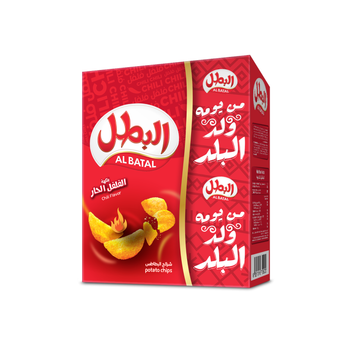 البطل رقائق البطاطس بالفلفل 12 × 23جرام