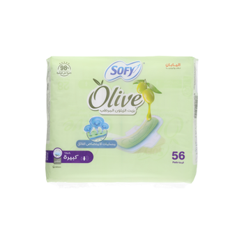 سوفي فوط صحية كبيرة أوليف سليم، 56قطعة