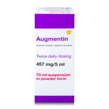 Augmentin 457mg/5ml Suspension 70Ml