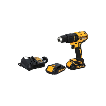 Dewalt 18V Cordless Hammer Drill And Bit Set Yellow And Black 13 Mm - 55874 1Piece