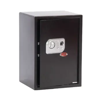 ستارتك خزنة إلكترونية متينة من الفولاذ ببصمة الأصبع بقفل رقمي ومفتاح أنبوبي أسود - 17.5 كيلوجرام - 6485 1قطعة