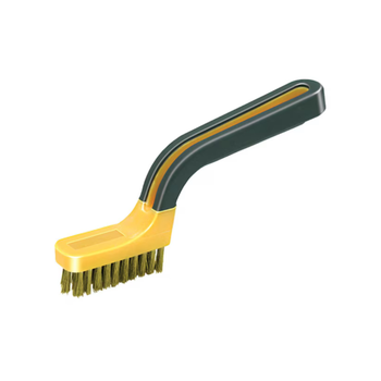 Allway Soft Grip Narrow Brass Stripper Brush Black And Yellow 3/4 X 7 Inch - 105589 1Piece