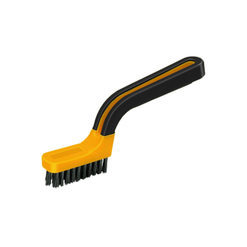 Allway Soft Grip Nylon Grout Stripper Brush Black And Yellow 3/4 X 7 Inch - 105590 1Piece