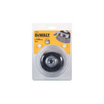 Dewalt M14 Crimped Wire Cup Brush Black And Silver 100 Mm - 99219 1Piece