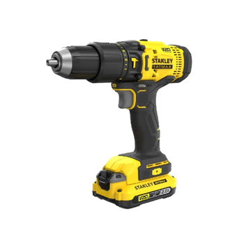 Stanley V20 18V Compact And Ergonomic Fatmax Cordless Drill Kit Yellow And Black 31 X 12 X 33 Cm - 91892 1Piece