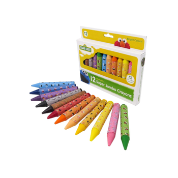 سيسامي أقلام تلوين شمع سوبر جامبو عالية الجودة قابلة للغسل 12 قطعة ألوان متعددة 23.5 x 12.5 x 35.5 سم 105084 1قطعة