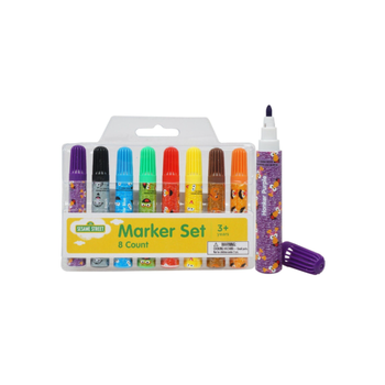 سيسامي مجموعة أقلام تحديد صغيرة غير سامة عالية الجودة 8 قطع ألوان متعددة 19.5 x 18.5 x 29 سم 105122 1قطعة