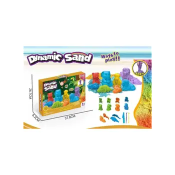 جينيراك مجموعة ألعاب رمل ديناميكية ثلاثية الأبعاد للحيوانات للأطفال متعددة الألوان 750 جم 105650 1قطعة