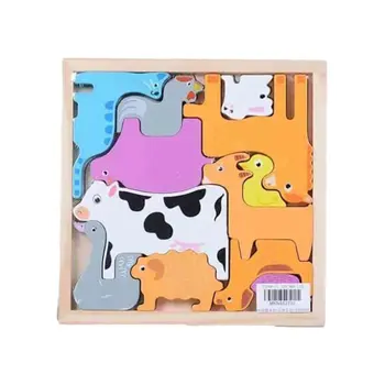 جينيراك مكعبات تعليمية المزرعة خشبية ثلاثية الأبعاد ألوان متعددة 9 x 2 x 7 سم 105632 1قطعة