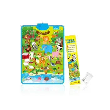 جينيراك مخطط تفاعلي تعليمي للأبجدية الإنجليزية والنطق متعدد الألوان 41 × 55.5 سم 105656 1قطعة