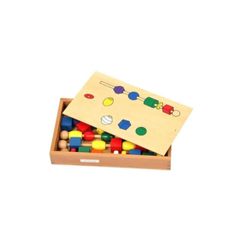 جينيراك لعبة تركيب وترتيب الخرز الخشبي متعدد الألوان 7 × 1 × 7 سم 105665 1قطعة