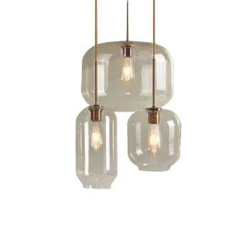 جينيراك مصباح معلق بقاعدة E27 بجودة عالية مصنوع من الألمنيوم والزجاج باللون الذهبي والشفاف، يعمل بجهد 220240 فولت، 740 × 490 × 475 سم 88301 1قطعة