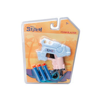 ديزني مدفع اللعب الناعم بتصميم ستيتش للأطفال أزرق ووردي 13 × 3.5 × 12 سم  - 104366 0.1كيلو