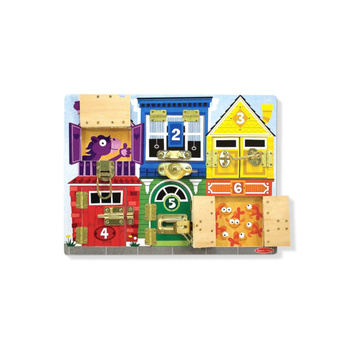 ميليسا ودوغ لوحة الأنشطة الخشبية بالمزاليج ألوان متعددة 28.7 x 1.02 x 39.88 سم - 106069 1.08كيلو