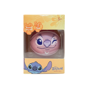 ديزني كرة قفز بتصميم ستيتش للبنات الوردي والأبيض الحجم 6 سم - 104363 0.3كيلو