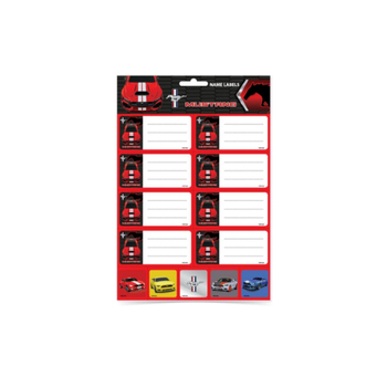 نوعي ملصق اسم مدرسة موستانج للأطفال متعدد الألوان 20 × 15.8 × 0.1 سم - 106099 0.03كيلو