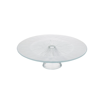 جيه جيه ايه اس ايه إيليس قاعدة كيك زجاجية دائرية بتصميم أنيق 28 سم 1قطعة