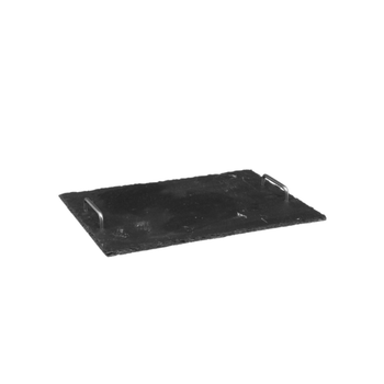 جيه جيه ايه اس ايه صينية تقديم مستطيلة مصنوعة من حجر السِلاَت الطبيعي اللونين الأنثراسيت والفضي قياس 30 × 40 سم 1قطعة