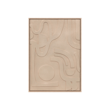 الغلاف الجوي ازرا لوحة حائط فنية مستطيلة ثلاثية الأبعاد بيج 50 × 70 سم 1قطعة