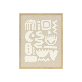 الغلاف الجوي بيترا لوحة حائط مستطيلة ثلاثية الأبعاد بيج وأبيض 40 × 50 سم 1قطعة