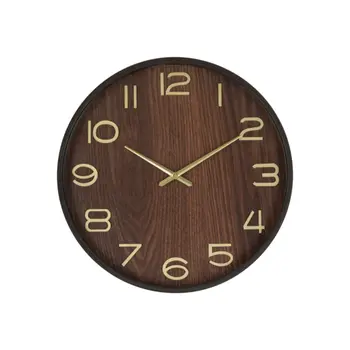 الغلاف الجوي إيفانا ساعة حائط دائرية أنالوج بني وذهبي 38 سم 1قطعة