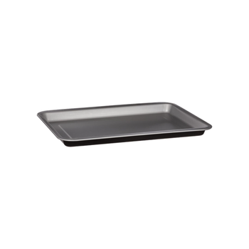 JJA SA Signature Rectangular Metal Baking Tray Black and Silver 35 x 25cm 1Piece