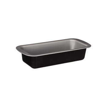 JJA SA Signature Rectangular Non-Stick Metal Cake Tin Black and Silver 25cm 1Piece