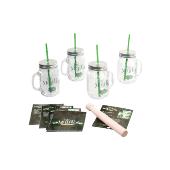 JJA SA 5-Piece Glass Mojito Set Multicolour 500 ml 1Piece