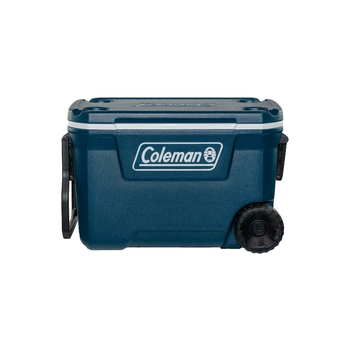 COLEMAN Xtreme Wheeled HDPE Outdoor Ice Chest with Side Handle Dark Blue and White 58 1Piece