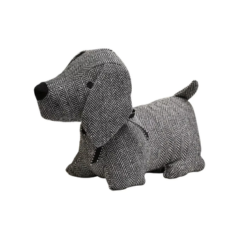 لوانس  سدادة باب بتصميم بشكل كلب بنقشة متعرجة لون أبيض وأسود مثقلة 102298 4.6×10.8بوصة 1قطعة