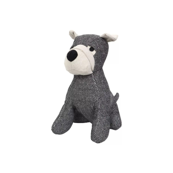 لوانس سدادة باب بشكل جرو بنقشة مزخرفة اللونين الأسود والأبيض وزن إضافي لتثبيت الباب الأبعاد 102311 9×6.8 إنش 1قطعة