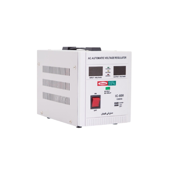 شمس منظم جهد اوتوماتيكي للتيار المتردد بقوة 1500 واط 110-220 فولتباللون الابيض من 12 × 10 × 7 بوصة 1قطعة