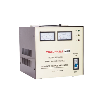 يوكوهاما  منظم جهد التيار المتردد الاوتوماتيكي مع مقبس بريطاني 3 سنون 2000 واط بيج 1قطعة