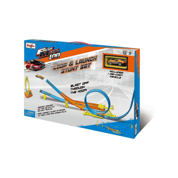 Maisto Fresh Metal 100 Loop And Launch Stunt Set Multicolor 33.02 X 5.08 X 50.8 Cm Mdc12552 *(99419) 1Piece