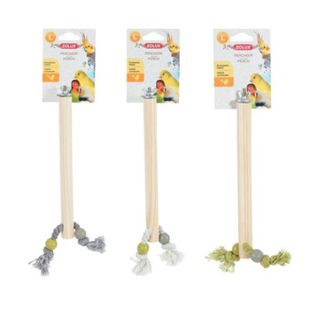 زولكس بيرش خشب للطيور- كبير ألوان متعدده 3قطعة