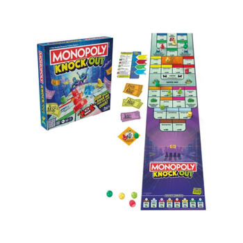 Hasbro Classic Monopoly Knockout Trading Board Game Multicolour 26.67 X 26.67 X 4.13 Cm Hmof8995Ef1 *(101949) 1Piece