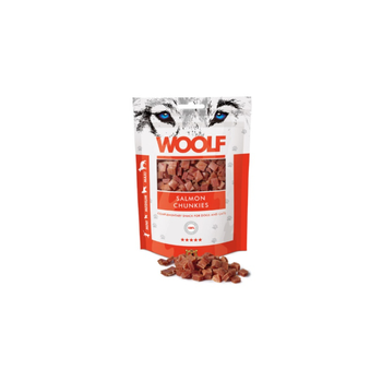 Woolf Treats For Dogs With Salmon Chunks 100g